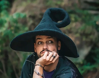 Witches Hat with initial personalised Birthday gifts Pagan Wizard witch Witches Hat with initial personalised Birthday gifts Pagan Wizard witch