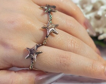 Mermaid Ring - Starfish ring in brass