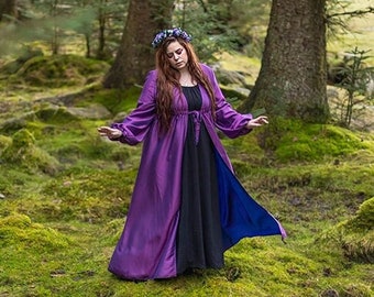 Pink Fuchsia Overdress Renaissance Costume Surcoat Medieval Dress