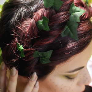 Leaves hair pins ivy bridal whimsical wedding accessory, bridal head piece, woodland wedding cottagecore