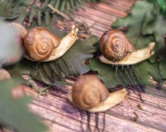 Épingles à cheveux escargot accessoire de mariage fantaisiste forêt pièce de tête gobelincore mariage des bois cottagecore