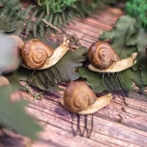 Snail hair pins forest whimsical wedding accessory goblincore head piece woodland wedding cottagecore