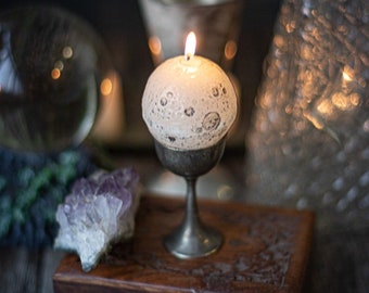 Moon Candle - Celestial Home Decor - Witchcraft Night Flower scent