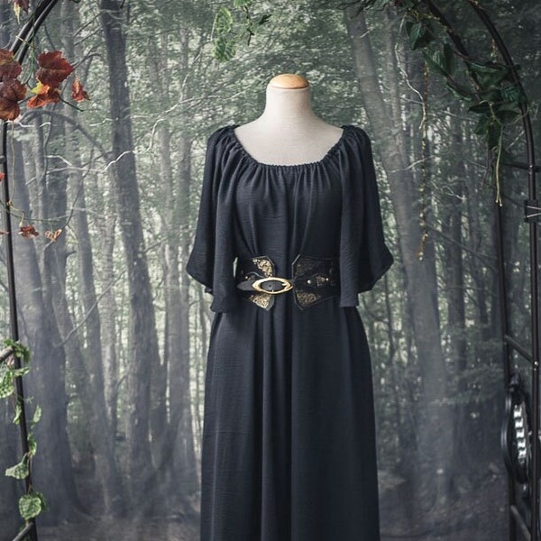 Schwarzes Unterkleid - Unterkleid Pirat - Steampunk Larp Piraten Fantasy Mittelalter Renaissance Kostüm Cosplay