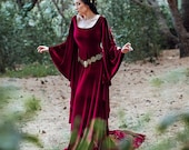 Burgundy medieval dress shop