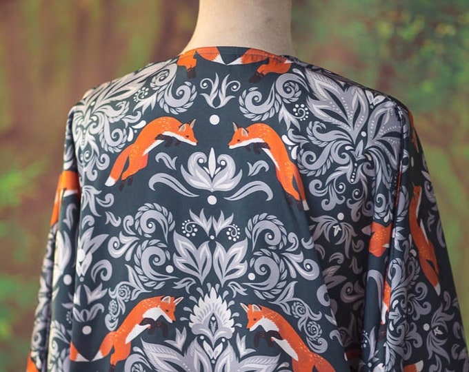 Fox Robe Sylky Clothing Cardigan Kimono Fashion Cover up Etsy