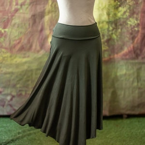 Elven skirt, skater skirt, stretch hippie clothing image 1