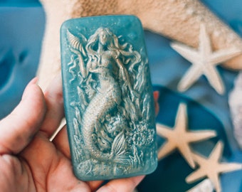 Soap Mermaid marine Handmade Mermaidcore with jasmine scent Glycerin Soap vegan witch  gift pack