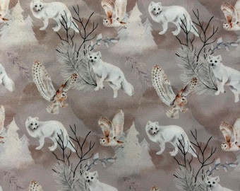 Winter Foxes fabric - Winter Forest Fairytale -