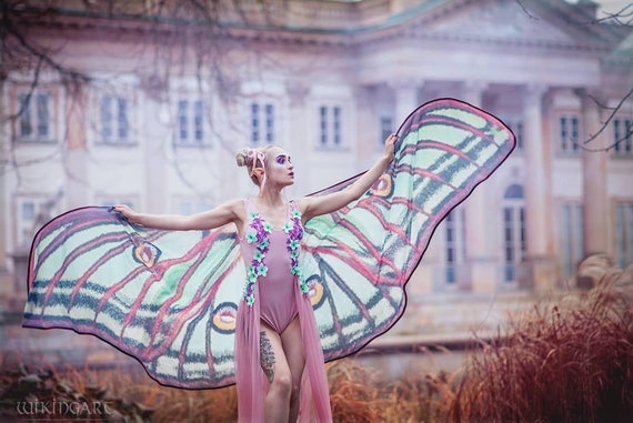 Luna Motte Cape Tanz Flugel Kostum Erwachsene Spanische Luna Etsy