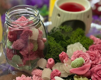 Spring Botanical Wax Melts, Cottagecore Floral Soy Tarts, Rose Jasmine Lavender Eucalyptus, wax melt gift