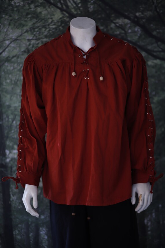 Men shirt Renaissance peasant Cotton Shirt Steampunk Pirate Etsy