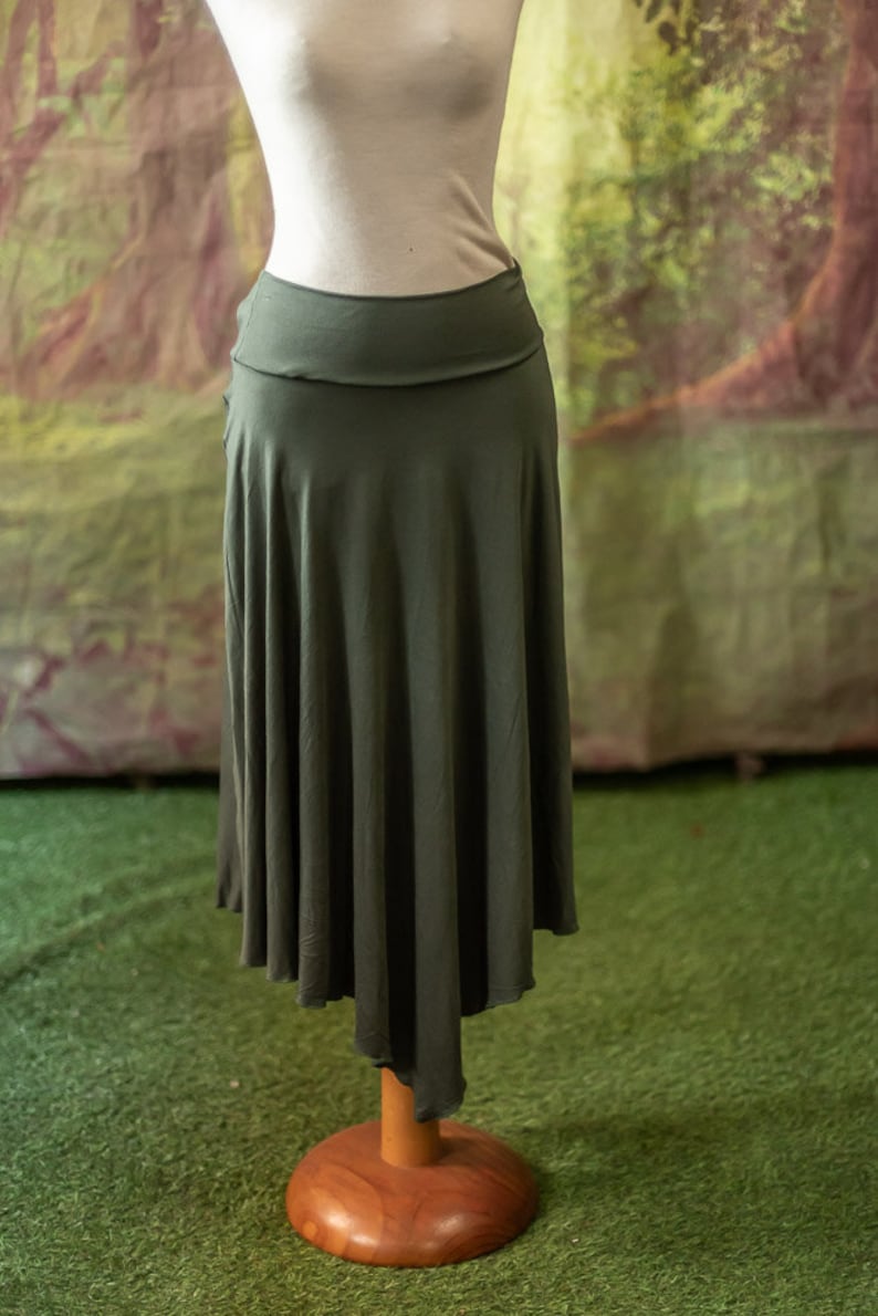 Elven skirt, skater skirt, stretch hippie clothing image 2