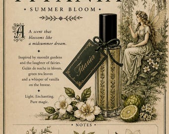 Titania Textile Fragrance | Floral Fantasy Fabric Spray | Green Tea, Night Blooming Flower & Vanilla Linen Mist