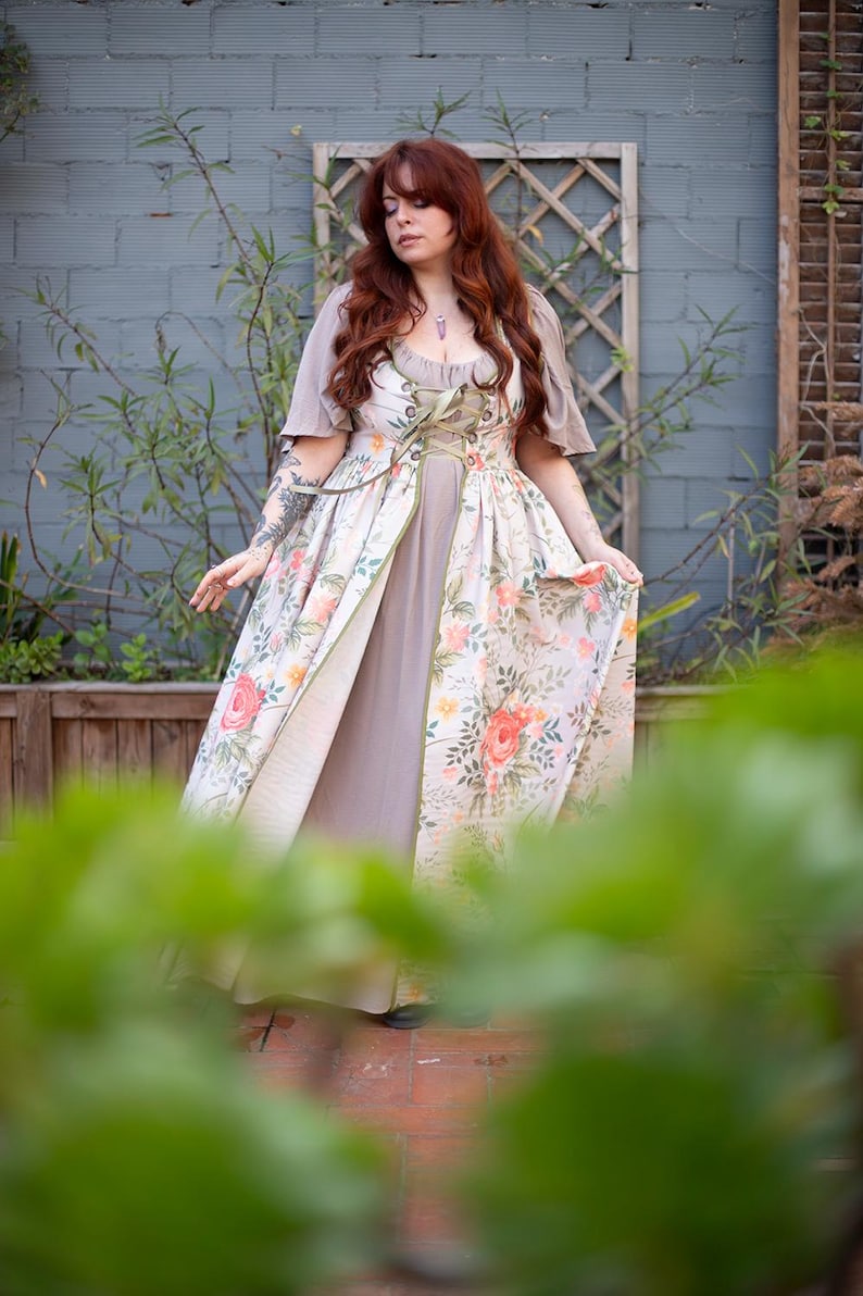Corset Over Dress: Elven Renaissance Fair Costume - Flowers Spring ...