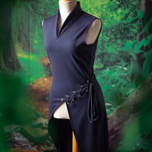 Blue Elven Ranger vest, Fairy Elvish surcoat unisex