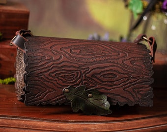 Oak Log Shoulder Bag: Resin & Leather Nature-inspired Handbag - Etsy