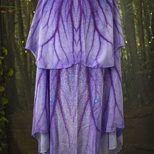 Flower cape floral cloak Violet Petunia scarf shawl purple lavender poncho convertible skirt image 10