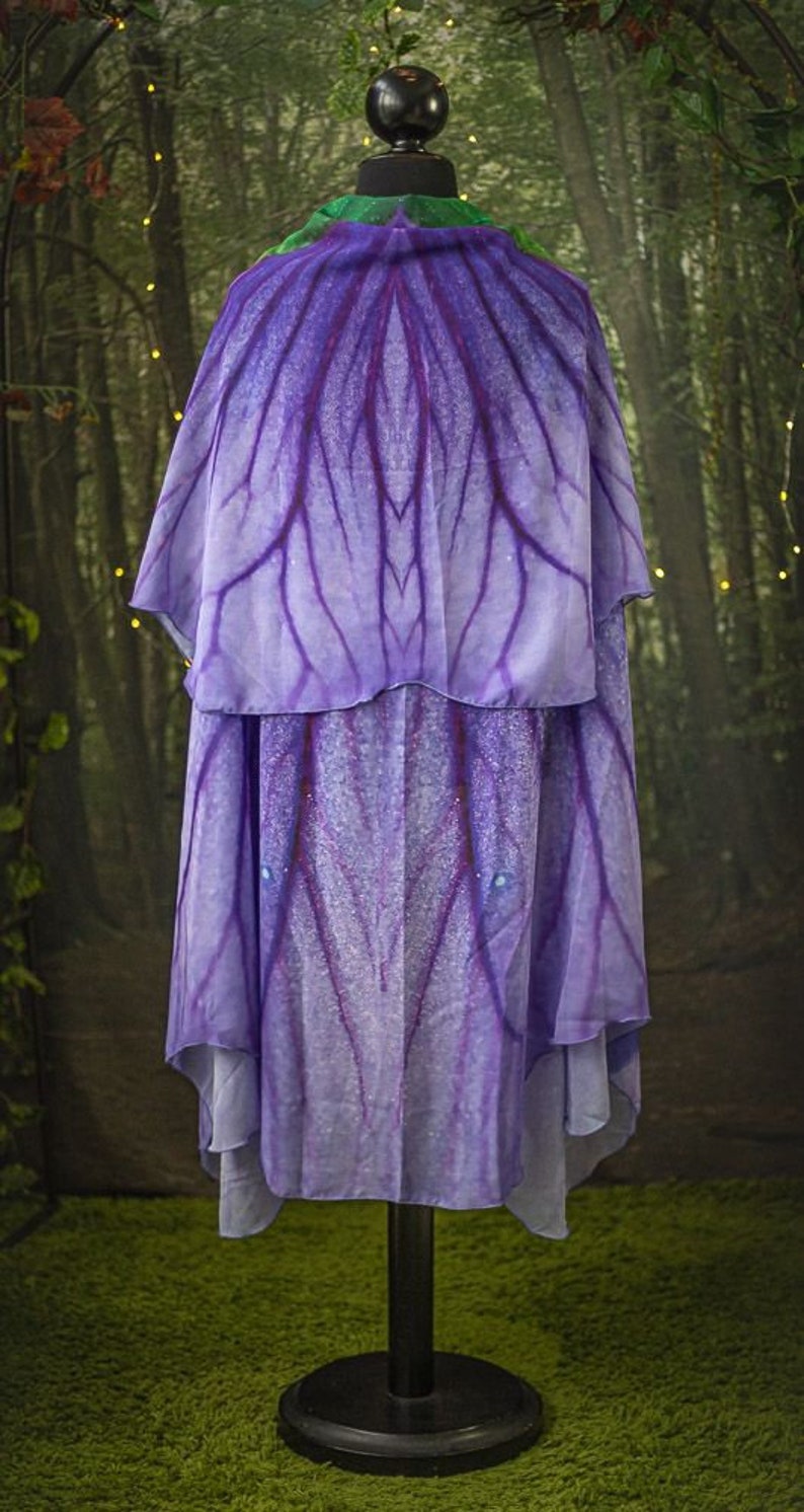 Flower cape floral cloak Violet Petunia scarf shawl purple lavender poncho convertible skirt image 10