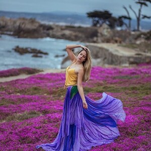 Flower cape floral cloak Violet Petunia scarf shawl purple lavender poncho convertible skirt image 2