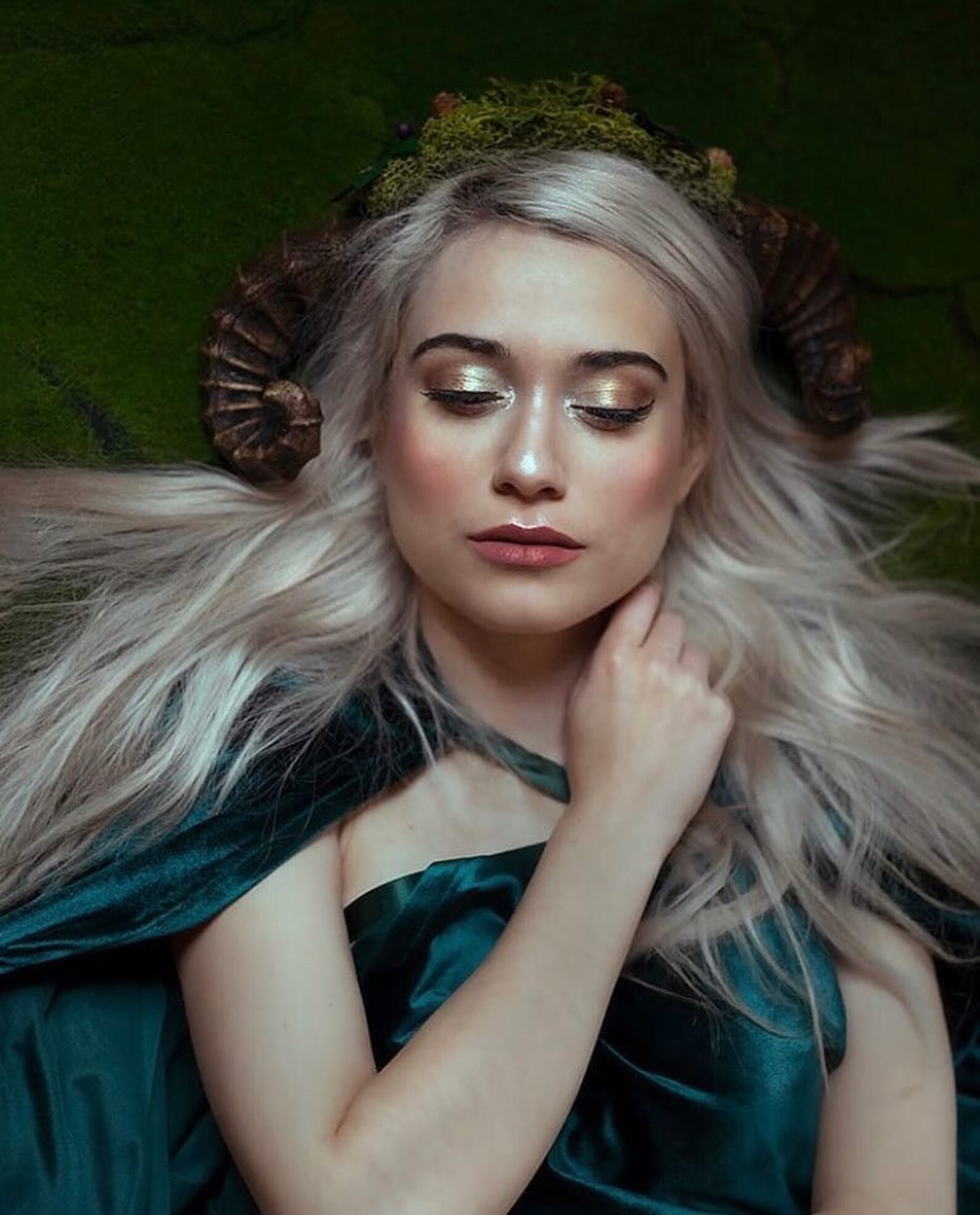 Faun Horns Headdress Druid Ram Horn Headband Woodland Cosplay Etsy