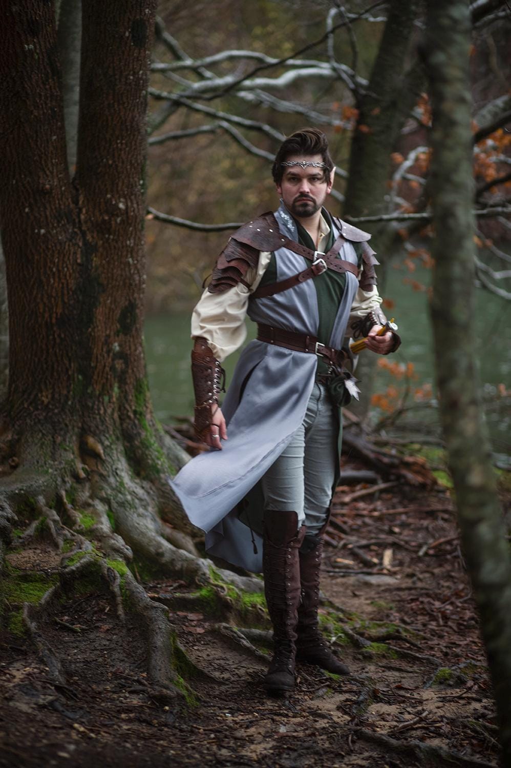 Elven Surcoat Robe - unisex elf elegant vest  Open Front Overgarment Elven Pirate Fantasy Medieval Renaissance Costume Cosplay