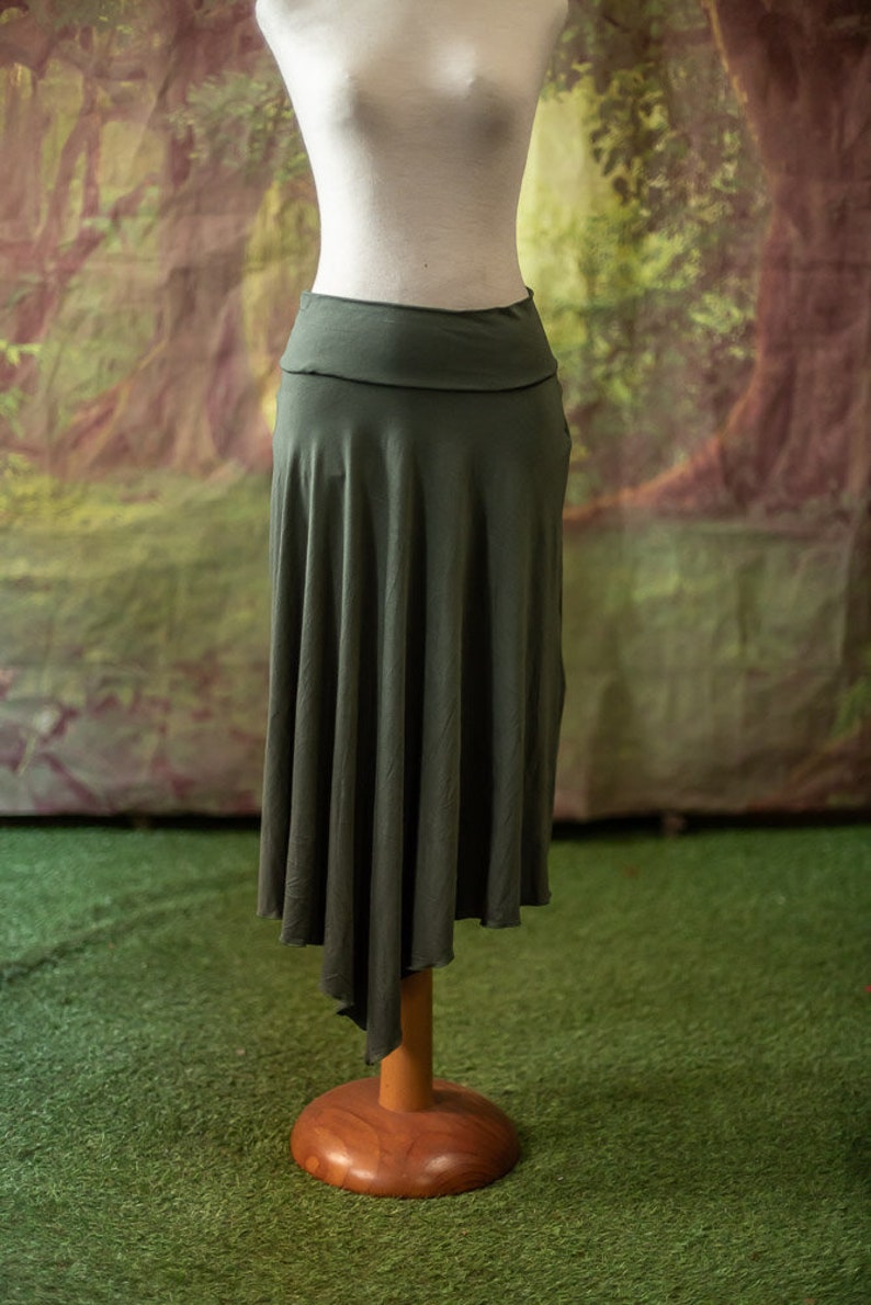 Elven skirt, skater skirt, stretch hippie clothing image 5