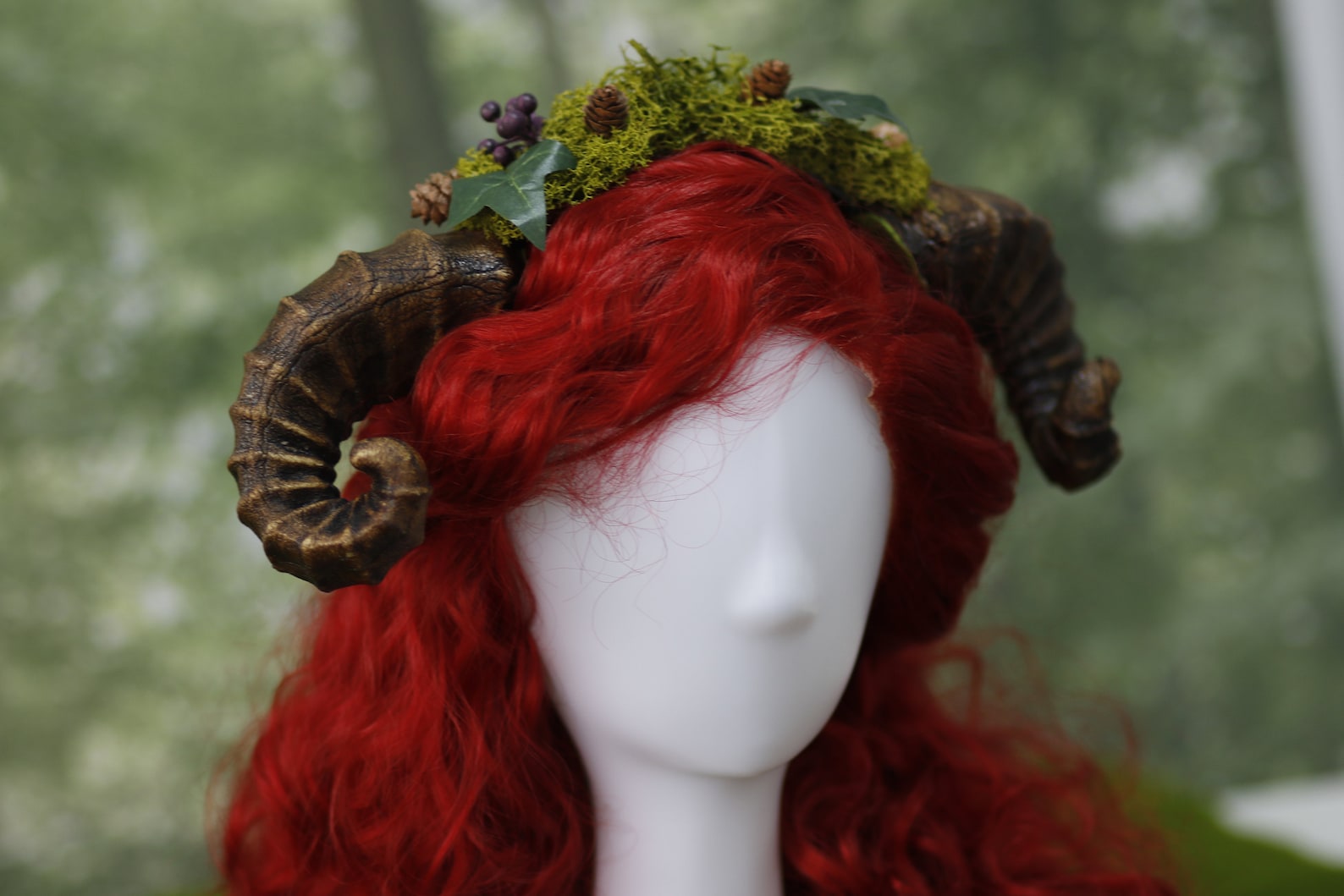 Faun Horns Headdress Druid Ram horn Headband woodland Cosplay Etsy