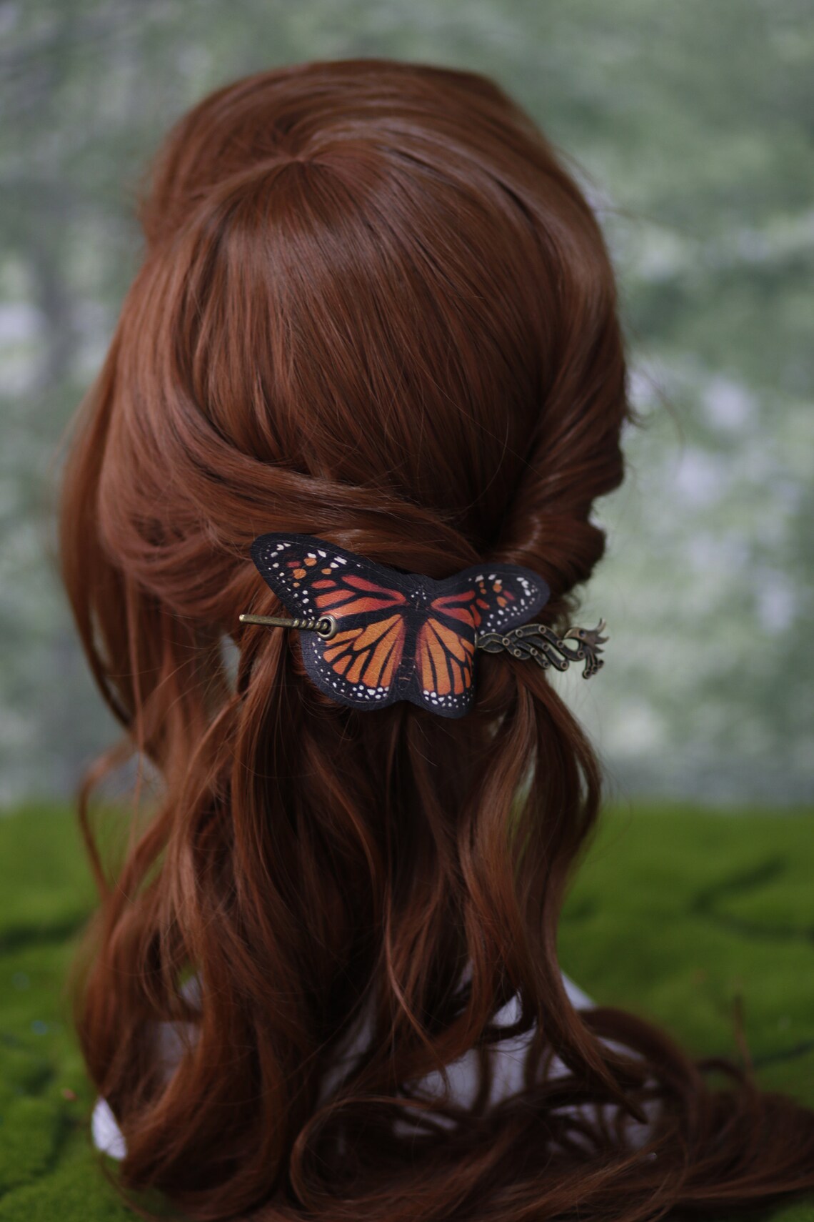 Monarch Butterfly Hair Barrette in Vegan Leather Autumn Etsy