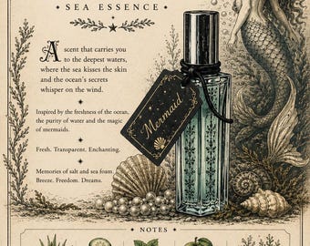 Mermaid Textile Fragrance | Aquatic Artisan Scent Inspired by Hidden Waters, Fantasy Fragrance Gift, Niche Style Perfume