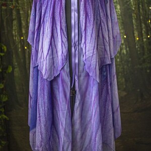 Flower cape floral cloak Violet Petunia scarf shawl purple lavender poncho convertible skirt image 9