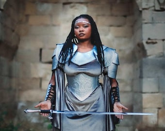 Leather Silver Armor - Castlecore Knigthcore inspiration