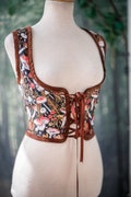 Renaissance bodice, Mushrooms corset cottagecore style corset vest, Wench regency Fairy Fair product logo