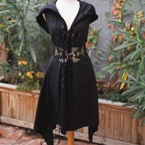 Unisex z kapturem Ranger Surcoat: Elven Pirate Renaissance Cosplay Vest