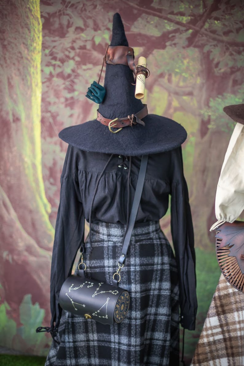 Tartan Skirt in dark grey Outlander inspired historical scottish Edwardian tartan maxi skirt image 9