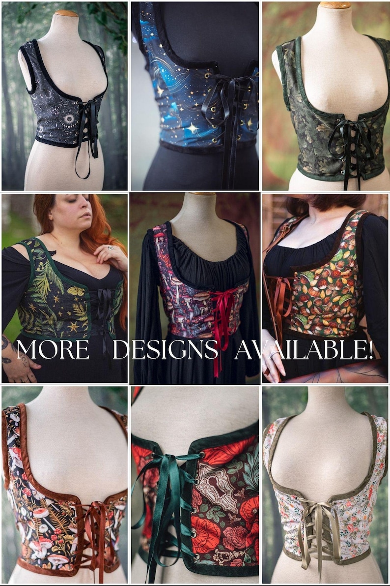 Squirrel Bodice, Ren Faire Style Corset, Cottagecore Vest image 2