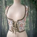 Hobbit bodice, Renaissance corset flowers cottagecore style  corset vest, Wench regency steampunk 