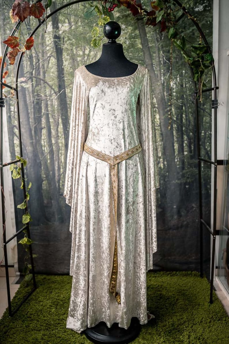 Medieval Dress Celtic Wedding Dress Galadriel Costume Elvish - Etsy