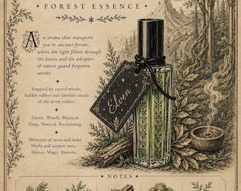Elven Textile Fragrance | Green Woody Artisan Scent, Inspired by Sacred Forests & Hidden Valleys