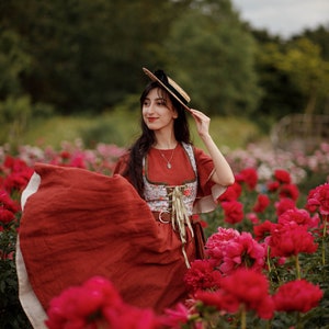 Hobbit bodice, Renaissance corset flowers cottagecore style corset vest, Wench regency steampunk image 5