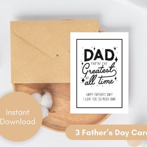 Bundle of Love: Set di biglietti per la festa del papà per il futuro papà, 3 biglietti stampabili per il bambino, Primo regalo per la festa del papà, Biglietti carini e divertenti per neo-papà
