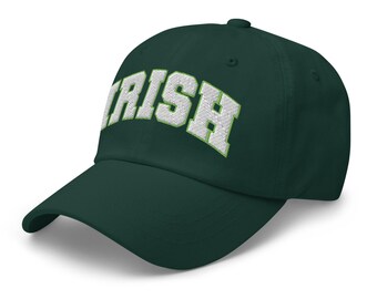 Irish - 3D Puff Embroidered Unisex Dad Hat - St. Patrick's Day Varsity Baseball Cap