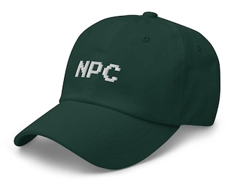 NPC - Pixel Font Unisex Embroidered Baseball Cap