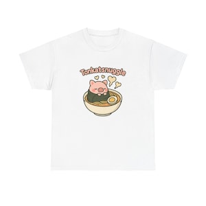 Tonkatsnuggle Shirt - Kawaii Piggy Ramen Tee for Japan Lovers, Foodies, and Cozy Anime Fans, Whimsical Animal