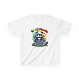 Camiseta infantil de panda basura kawaii: divertida camiseta de mapache estilo pop art para amantes de los animales y fans de los memes.