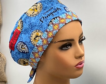 Gorra quirúrgica de los Pittsburgh Penguins: revolucionaria gorra de algodón con lazo en la parte posterior, todas las tallas