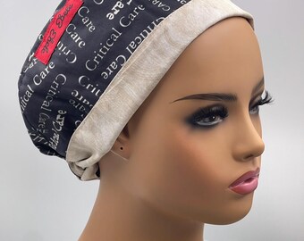 Gorro quirúrgico de algodón con cierre ajustable, estampado de cuidados intensivos, accesorio médico para anestesiólogos.