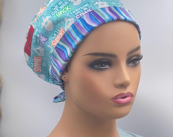 Gorro quirúrgico Ortho Spine: cómodo gorro de algodón con lazo en la espalda - Talla regular