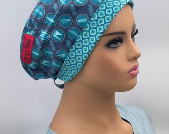 Ortho Scrub Cap: Comfortable Cotton Tie-Back - Regular Size, bouffant