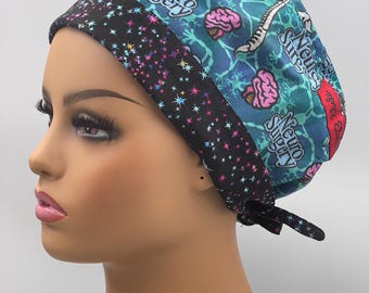 Gorro quirúrgico para neurocirugía: divertido y elegante gorro de algodón con lazo - Neurocirugía